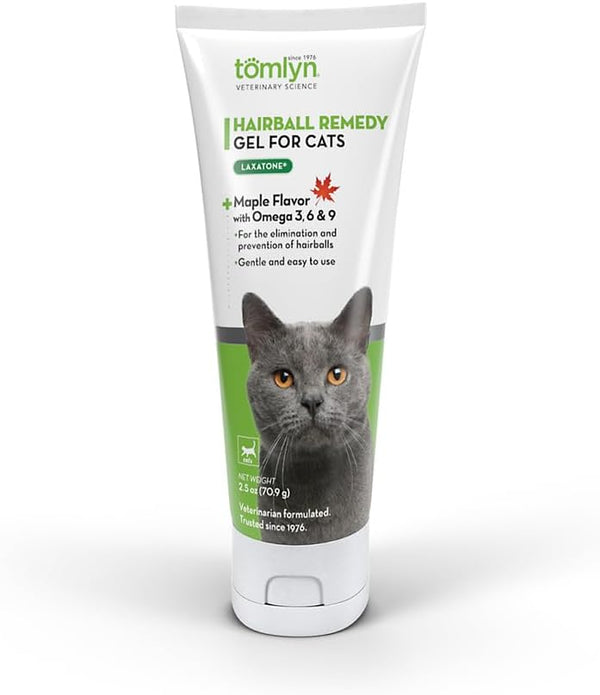 Tomlyn Laxatone Maple-Flavored Hairball Remedy Gel for Cats, 4.25oz
