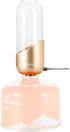 Fire-Maple Orange Camping Lantern, Glass & Steel, Propane or Isobutane Fuel Canister, No Mantles Needed
