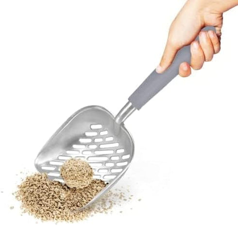 SunGrow Cat Litter Scoop, Premium Multicat Metal Sifter with Deep Shovel, Non-Slip Handle, Heavy Duty