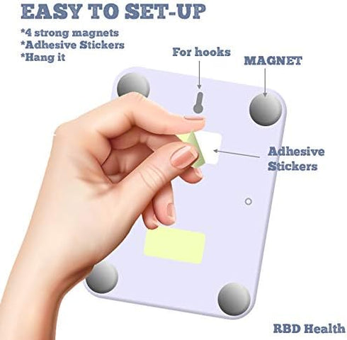 Dog Feeding Reminder, Magnetic or Double-Sided Adhesive Application, Weekdays AM/PM Indicators to Track Feeding