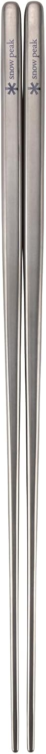 Snow Peak Titanium Chopsticks with Carry Case - Durable Camping Cutlery - Essential Utensils for Camping, Hiking & Home