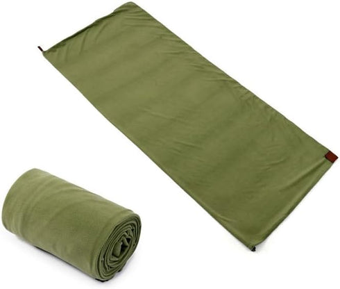 Fleece Sleeping Bag Liner, Lightweight Travel Outdoor Indoor Camping Blanket Sheet for Warm Summer
