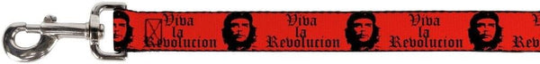 Dog Leash Che Red Black 6 Feet Long 1.5 Inch Wide