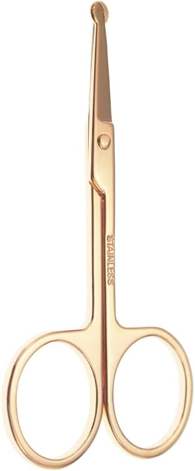 3.5 Inch Copper Silent Pet Grooming Safety Scissors for Cats & Dogs - Quiet Alternative to Electric Clippers