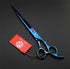 Purple Dragon 8.0 inch Dog Hair Cutting Scissors, Curved and Thinning Grooming Tool Kit