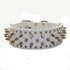 Leather Spiked Studded Dog Collars, Harnesses & Chain Leashes - 3Pcs Matching Set for Pit Bull, Mastiff, Boxer