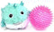 Patchwork Pet Pricklets Puffer Fish Premium Plush Dog Toy, Interactive Removable Spiky Ball