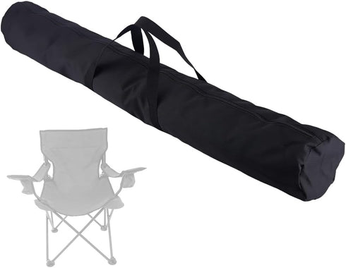 GORGECRAFT Black Portable Chair Bag 39.37 Inch Large Oxford Cloth Folding Heavy