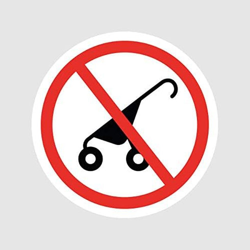 fagraphix No Strollers Sticker Decal Vinyl Stroller FA Vinyl - 4.00 Wide