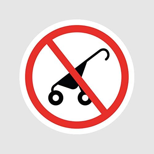 fagraphix No Strollers Sticker Decal Vinyl Stroller FA Vinyl - 4.00 Wide