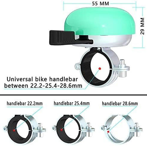 Greallthy Classic Bike Bell for Adults Kids, Loud Sound Bicycle Bell Accessories for Handlebars, Beach Cruiser Mountain