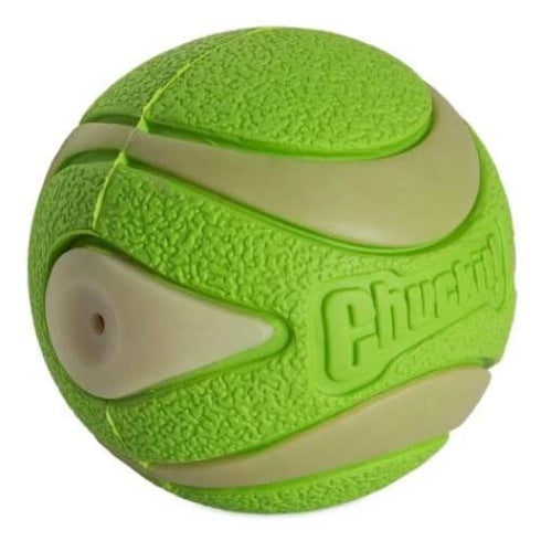 Chuckit! Max Glow Ultra Squeaker Ball, Medium (2.5 Inch Diameter), 1 Pack for Breeds 20-60 lbs