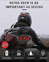 LED Motorcycle Helmet Light, Rear Red Safety Light for Night Riding with USB Chargeable Cable