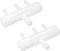 uxcell 2Pcs 8mm to 5.5mm 3 Ways Air Line Tubing Splitter Connector for Aquarium, Fish Tank Oxygen Pipe Adapter, White