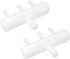 uxcell 2Pcs 8mm to 5.5mm 3 Ways Air Line Tubing Splitter Connector for Aquarium, Fish Tank Oxygen Pipe Adapter, White