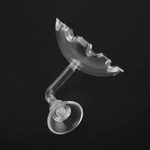 Chiffonade 2.3in Acrylic Shrimp Feeding Dish Suction Cup Aquarium Bowl Smudge Resist Easy Clean for Hermit Crab Reptile