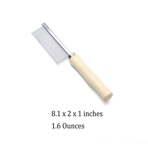 Wooden Handle Grooming Comb for Dogs and Cats