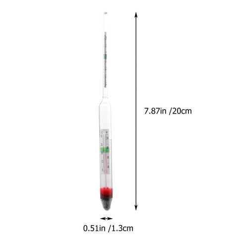 balacoo 4 pcs Aquarium Glass Hydrometer with Thermometer, Float Hydrometer for Fish Tank