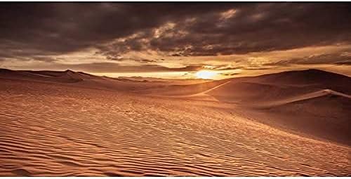 AWERT 72x24 inches Sun and Desert Terrarium Background, Blue Sky Orange Sand Reptile Habitat Vinyl