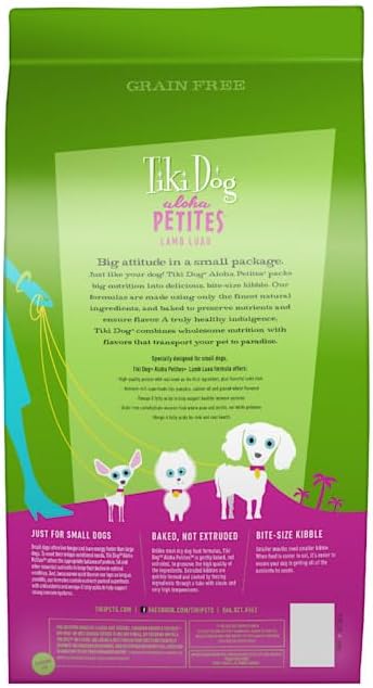 Tiki Dog Born Carnivore for Dogs, Savory Lamb, Peas & Lentils Recipe, Grain Free Baked Kibble, 10 lbs. Bag