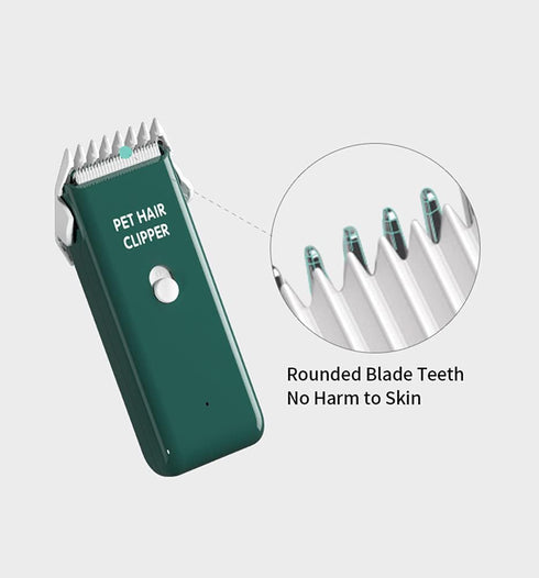 Dog Clippers, Quiet Washable USB Rechargeable Cordless Grooming Kit for Dogs and Cats (Green)