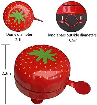 Fruits Bike Bell for Kids, Adjustable Size Bicycle Bell Accessories for Clear Sound Bike Horns