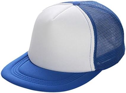 YOLAI Mesh Patchwork Baseball Cap for Women Men Flat Brimmed Adjustable Sun Visor