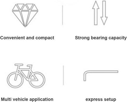 Versatile Alloy Quick Release Bicycle Block Carrier Holders, Front Fork Mount Rack for Car Truck Pickup Bed