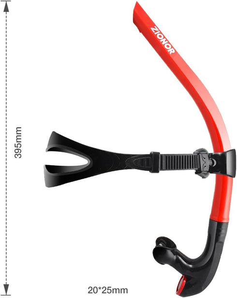ZIONOR Snorkel Lap Swimming Training Diving Snorkeling, Comfortable Mouthpiece, One-Way Purge Valve for Pool