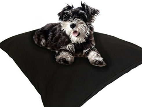 DIY Durable Tough Black Canvas Pet Dog Bed Pillow Cover, Waterproof Resistant Case Set for Medium Large Dogs, Covers