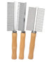 TopMed ETS Set of 3 Stainless Steel Pet Hair Combs, Wooden Handle Bamboo Grooming Tools Kit for Dogs and Cats