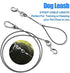 Chew Proof Dog Leash, 5Ft Tie Out Cable with Detachable Short Handle, Non Chew Braided Cord Steel Training Leash for