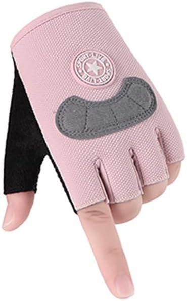 OVOY 4-12 Breathable Fingerless Workout Gym Gloves for Kids T - Anti-Slip and Durable Exercise Gloves