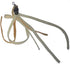 Leather and Fur Attachment Cat Toys, Ribbon Fit Wildcat and Bird Catcher Type Wands/Poles (Leather Tassels)