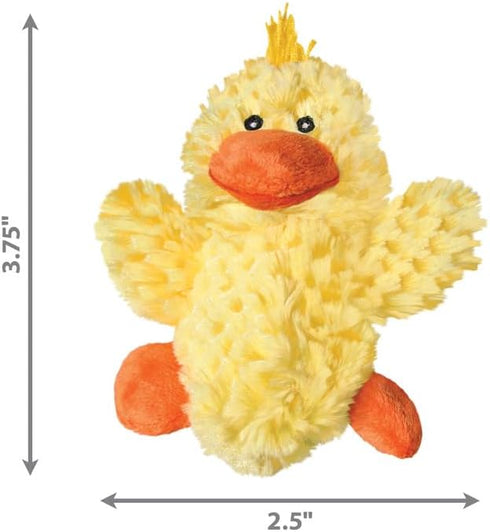 3 KONG Low Stuffing with Squeaker Dog Toy, X-Small, Animals, Bear, Duck, Frog