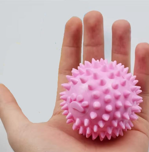 2 Pcs Spiky Dog Ball | Indestructible Fetch Toy for Aggressive Chewers, No Squeak Rubber Balls