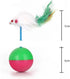2pcs Tease Cat Tumbler Mice Toys, False Feather Mice Ball Toys Kitten Pet Dog Mix
