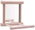 Bird Mirror Wooden Hanging Swing - Interactive Play Toys for Small Parrots, Budgies, Cockatiels (ONE)