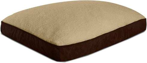 Floppy Dawg XL Dog Bed Replacement Cover, Removable Machine Washable, 48L x 30W, Brown/Beige