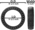 GYL 50/75-6.1 Solid Tire, 8.5x2 Replacement Tire for Aovopro es80 Hover-1 Journey, Green