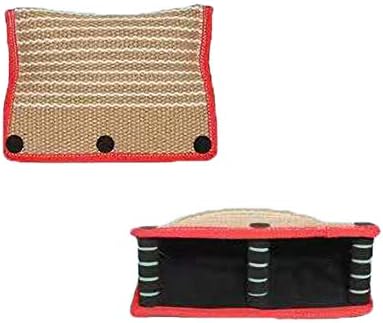 Morezi Dog Targeting Bite Wedge Tug Toy - Jute/French Linen for Malinois, German Shepherd, Schutzhund Training