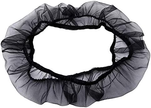 Bird Cage Seed Catcher (2 Pack), Airy Gauze Cover, Dust-Proof Mesh Net Accessories (Black + White, M)