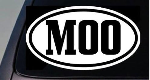 EZ-STIK Moo Sticker Decal Cow Dairy 6" C903