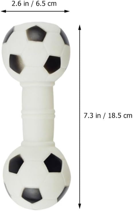 4Pcs Vinyl Barbell Dog Molar Chew Toy for Pet Dogs