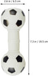 4Pcs Vinyl Barbell Dog Molar Chew Toy for Pet Dogs
