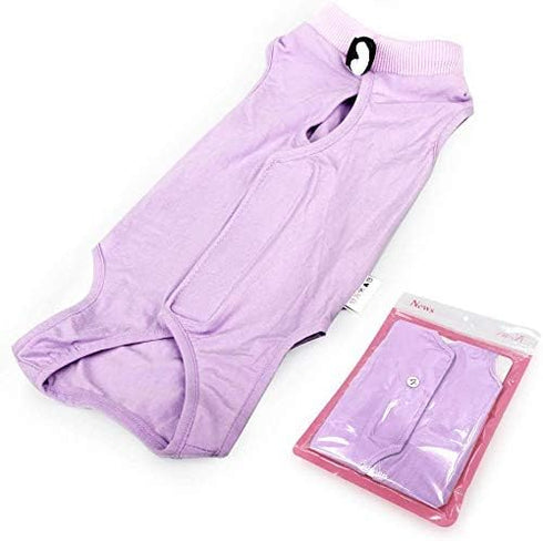 Cat Surgery Recovery Suit - Cat Onesie for Post-Surgery Wear, E-Collar Alternative for Cats (Purple-S)