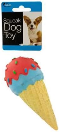 Ice Cream Cone Squeak Dog Toy