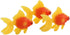 3 Pack Gold and Orange Artificial Aquarium Fishes, Plastic Moving Fish Ornament Decoration for Fish Tank