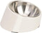 Super Design Mess Free Slanted Dog Bowl, 15° Tilted Non-Skid Feeder for Dogs and Cats, White, 0.5 Cup