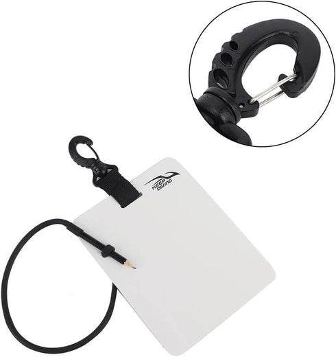 Underwater Writing Slate, Plastic Handwriting Plate Notebook Gear Board with Replaceable Pencil for Diving Communication